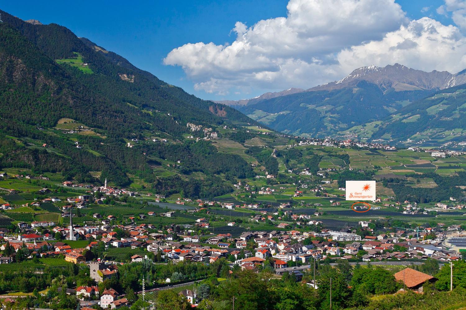 Lage Residence Sonnengarten in Gratsch/Meran